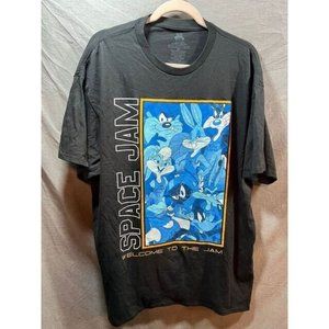 Space Jam Shirt Adult‎ Extra Large Black Short Sleeve Pullover Logo Tee Mens